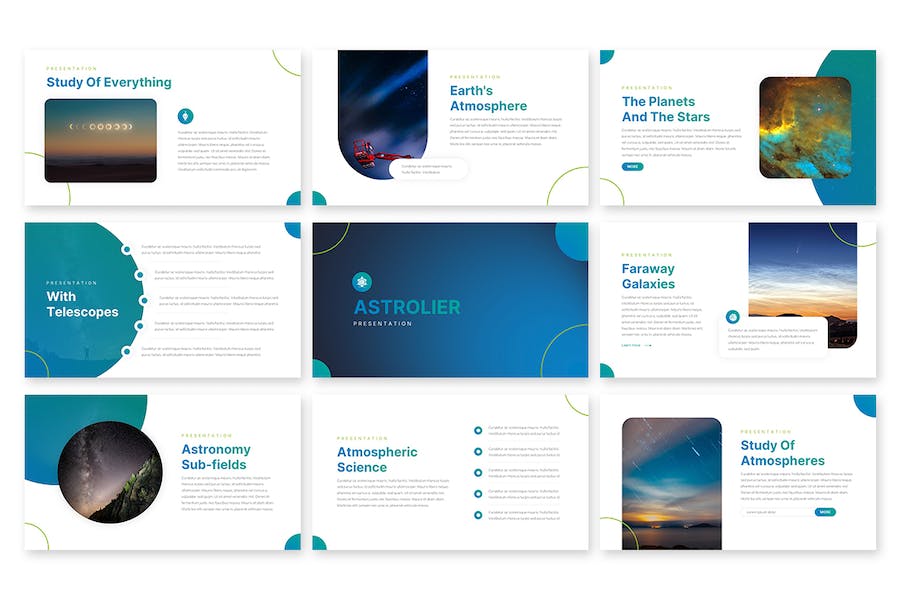宇宙星空介绍展示PPT模板 - 顶尖PPT