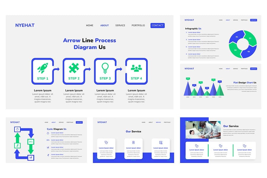 医疗保健健康方案展示Keynote模板 - 顶尖PPT