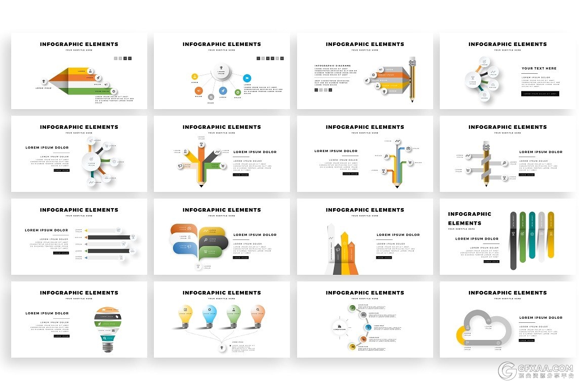 280多页泼墨剪影图片创意商务keynote模板 - 顶尖PPT