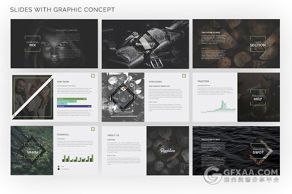 100页创意商务风格keynote模板 - 顶尖PPT