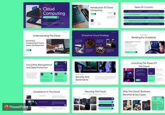 云计算科技创新方案展示PPT模板 - 顶尖PPT