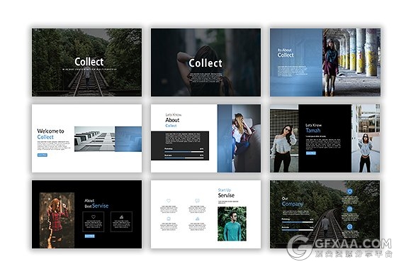 55页大图产品展示多用途PPT模板 - 顶尖PPT
