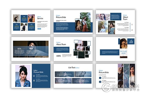 55页大图产品展示多用途PPT模板 - 顶尖PPT