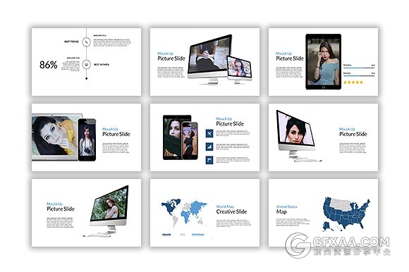 55页大图产品展示多用途PPT模板 - 顶尖PPT