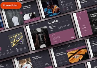 时尚品牌视觉设计营销推广PPT模板 - 顶尖PPT