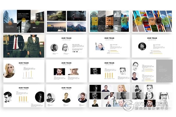 280多页创意泼墨剪影风格商务PPT模板 - 顶尖PPT