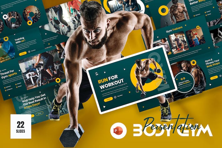 健身房课程介绍品牌宣传会员活动展示PPT模板 - 顶尖PPT