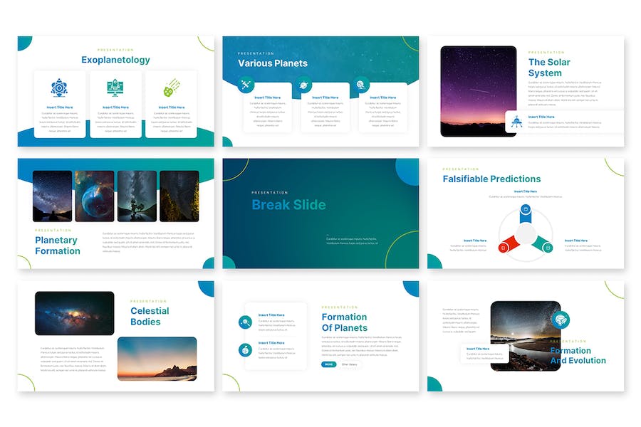 宇宙星空介绍展示PPT模板 - 顶尖PPT