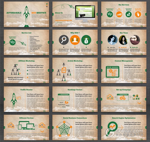 搜索引擎优化业务服务keynote模板 - 顶尖PPT