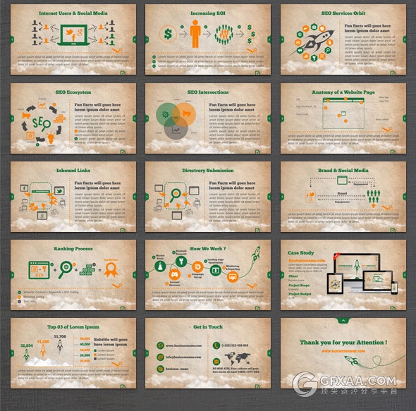 搜索引擎优化业务服务keynote模板 - 顶尖PPT