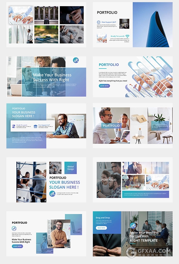 215页精美设计效果卡通人物图形PPT模板 - 顶尖PPT