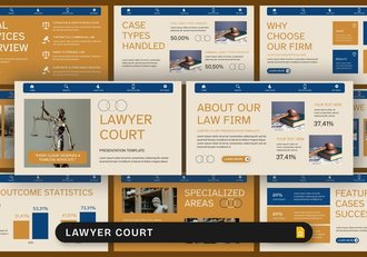 法律行业案例汇报律师法庭辩护展示PPT模板 - 顶尖PPT