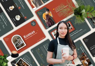 咖啡店品牌宣传介绍PPT模板 - 顶尖PPT