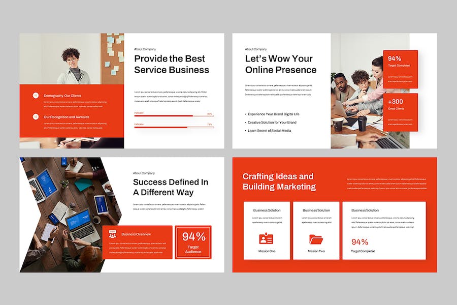 先进现代商业PPT幻灯片 - 顶尖PPT