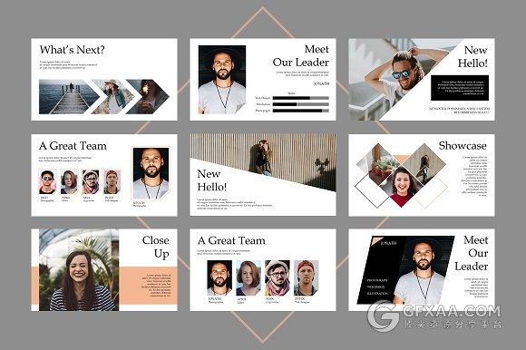 60多页杂志摄影图片展示PPT模板 - 顶尖PPT