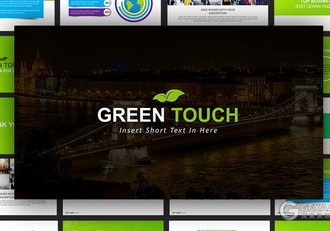 绿色业务合作总结汇报PPT模板 - 顶尖PPT