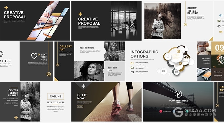 12页多用途创意商务风格PPT模板 - 顶尖PPT