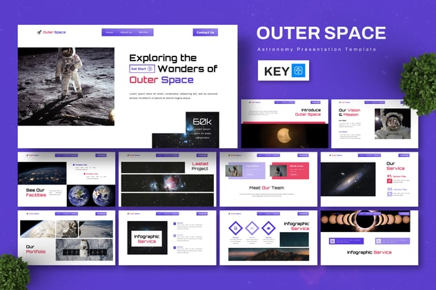外太空天文学keynote模板 - 顶尖PPT