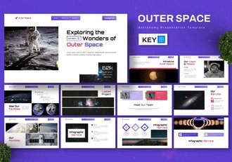 外太空天文学keynote模板 - 顶尖PPT