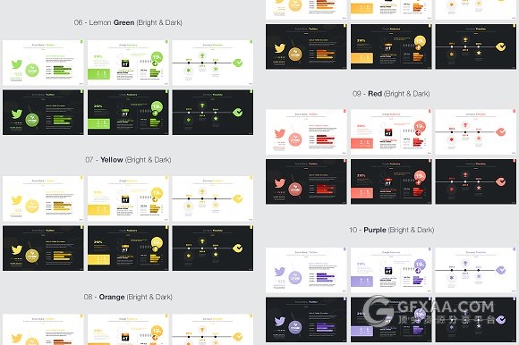 74页彩色商务多用途PPT模板3种比例规格 - 顶尖PPT
