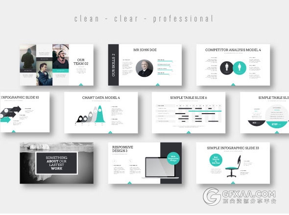 20种预制配色159页简约大气文艺风格keynote模板 - 顶尖PPT