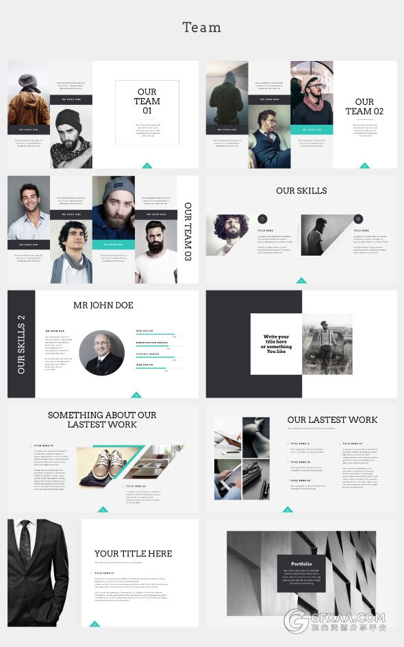 20种预制配色159页简约大气文艺风格keynote模板 - 顶尖PPT