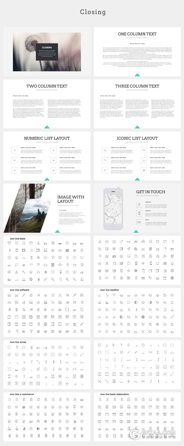 20种预制配色159页简约大气文艺风格keynote模板 - 顶尖PPT