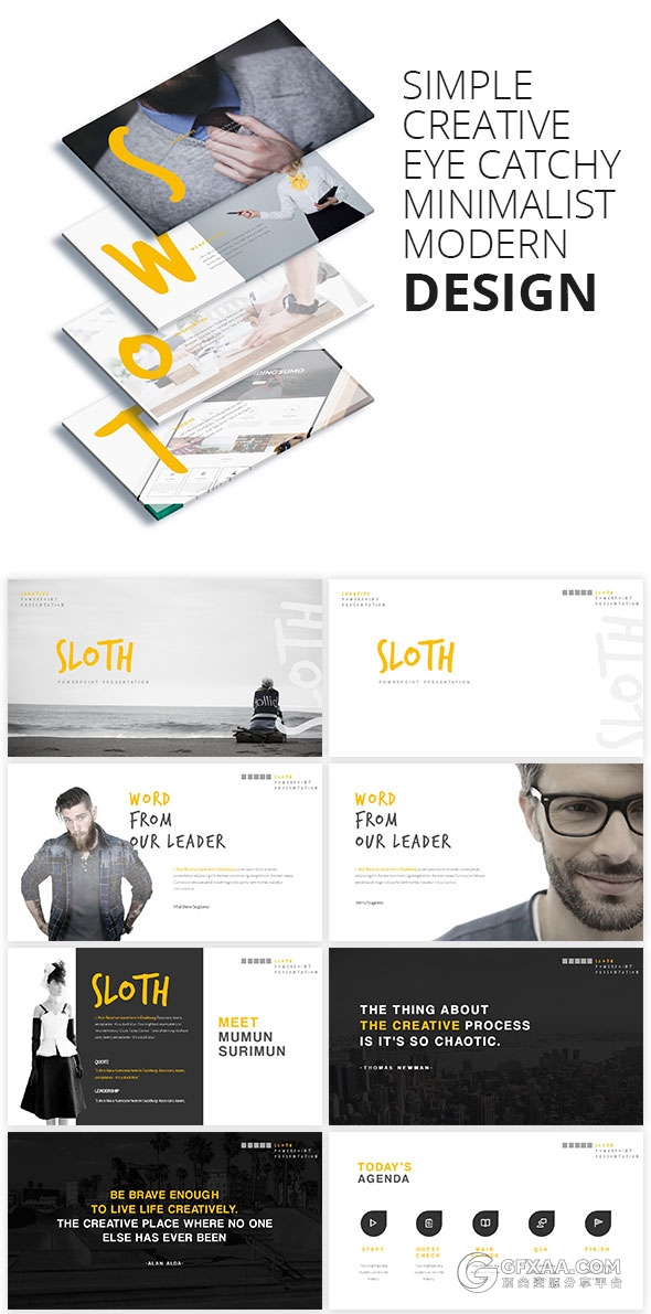 80多页创意机构团队介绍keynote模板 - 顶尖PPT