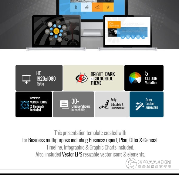 5种配色商务团队介绍业务合作keynote模板 - 顶尖PPT