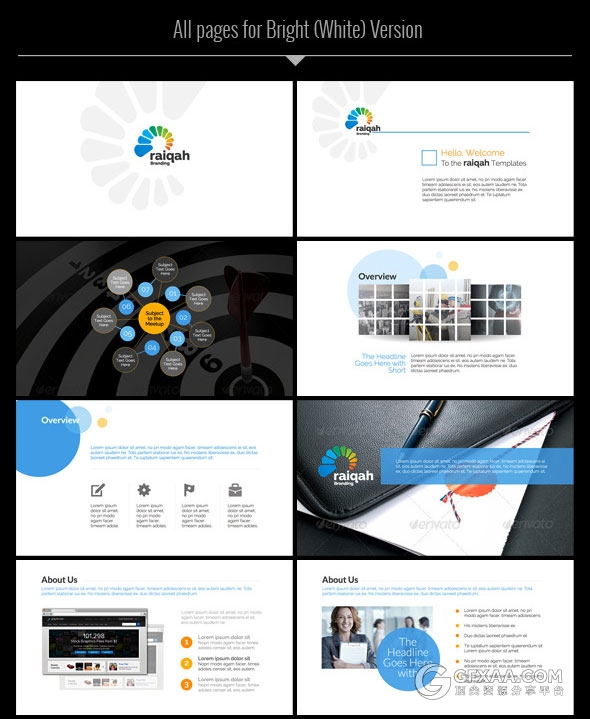 5种配色商务团队介绍业务合作keynote模板 - 顶尖PPT