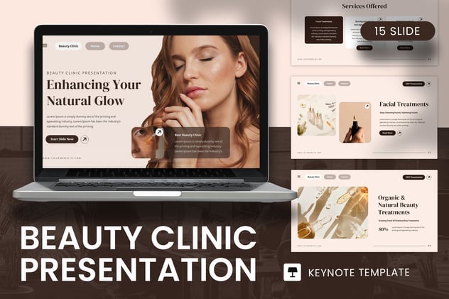美容诊所主题keynote模板 - 顶尖PPT