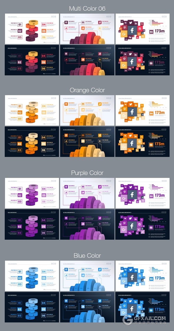 13种配色500页精美设计商务大型PPT模板 - 顶尖PPT