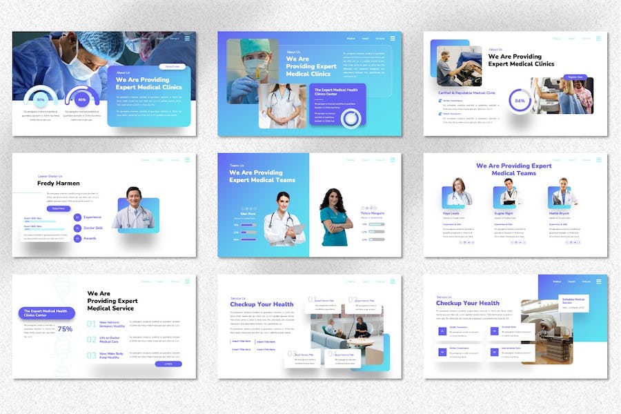 医疗健康保健服务推广Keynote模板 - 顶尖PPT