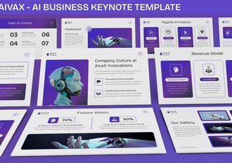 AI人工智能商业品牌策略Keynote模板 - 顶尖PPT