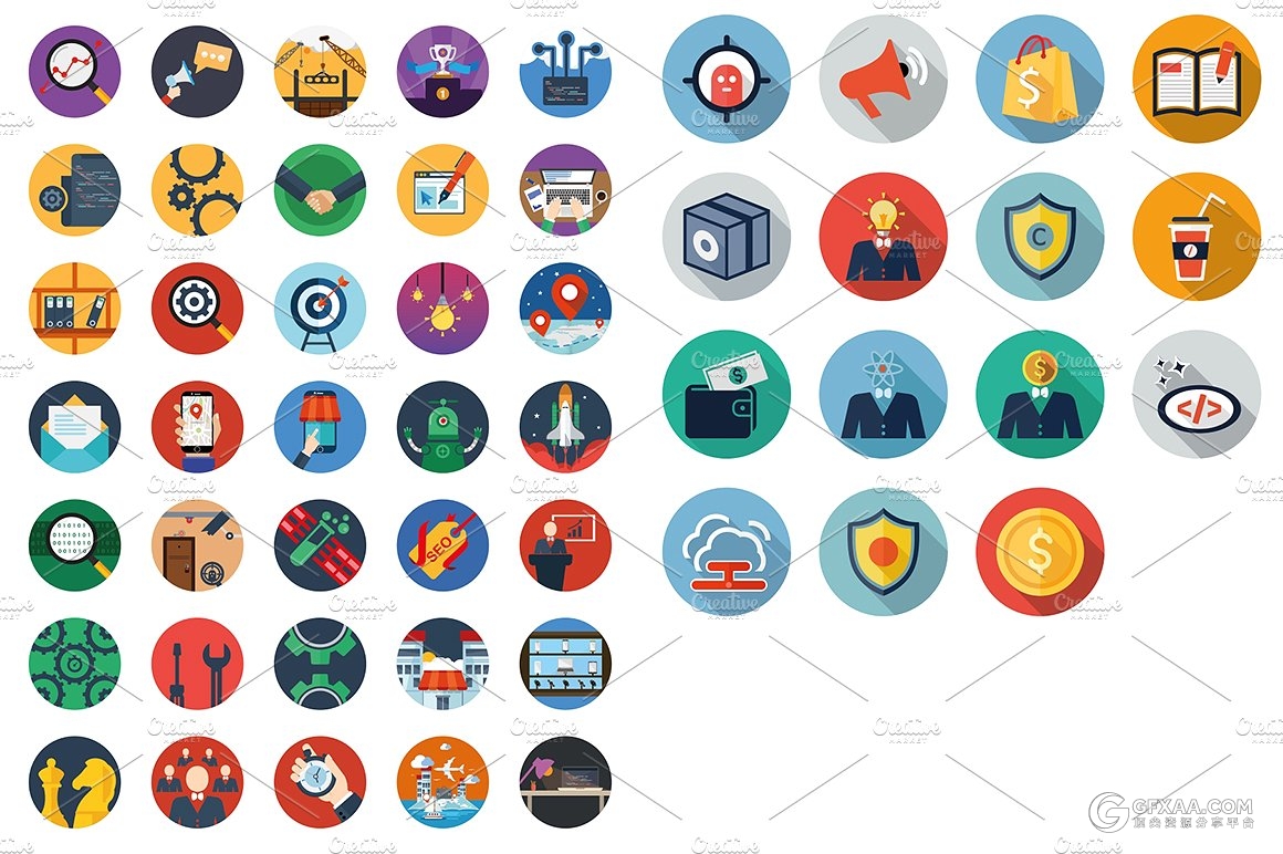 1000个数据图表+500个ICON合集ai/ps/eps三种格式 - 顶尖PPT