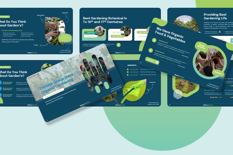 园艺绿化植物品牌宣传PPT模板 - 顶尖PPT