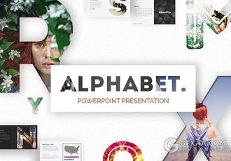 114页文艺图片展示创意数字字母剪影PPT模板 - 顶尖PPT