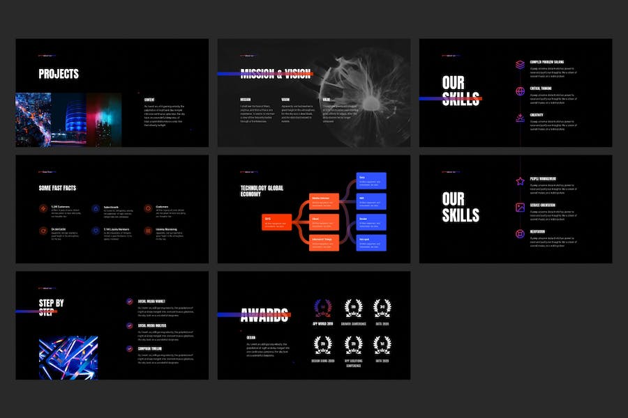 平滑动画数据图表keynote模板 - 顶尖PPT