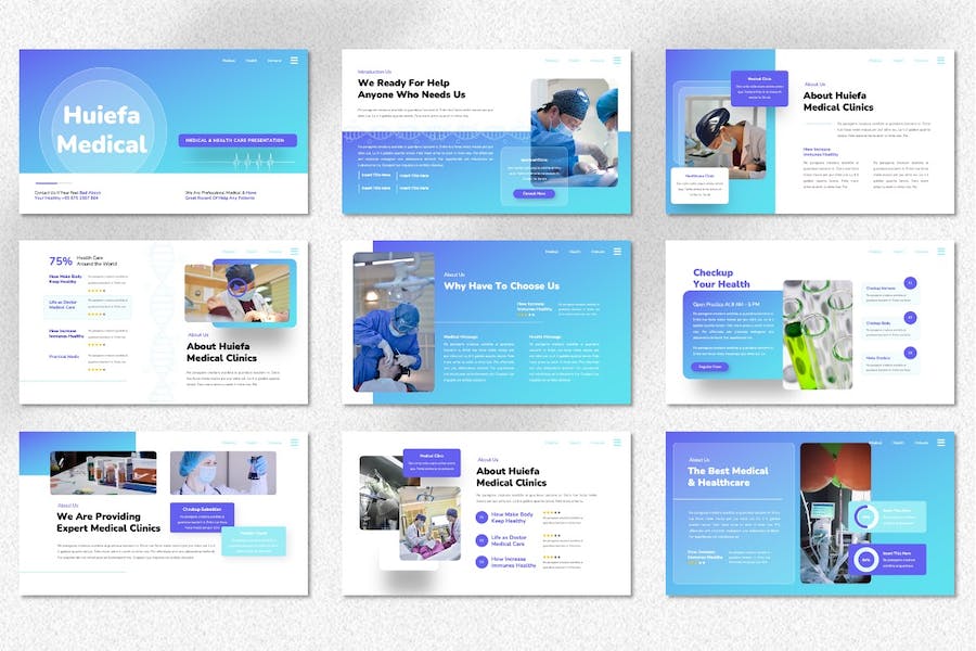 医疗健康保健服务推广Keynote模板 - 顶尖PPT