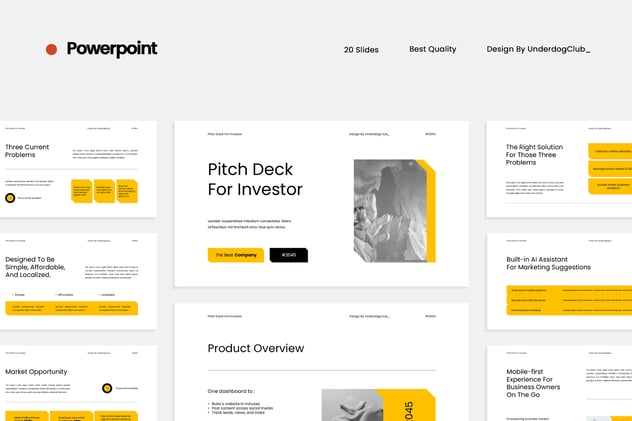 项目投资时尚风格展示PPT模板 - 顶尖PPT