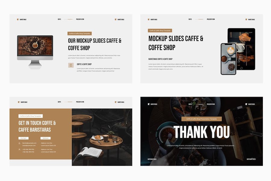 咖啡店咖啡厅餐饮品牌推广PPT模板 - 顶尖PPT