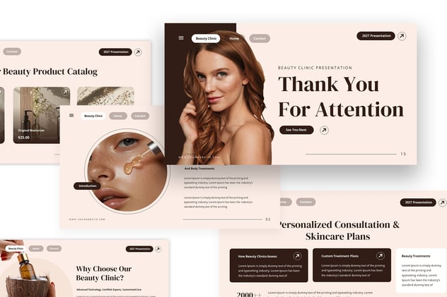 美容诊所主题keynote模板 - 顶尖PPT