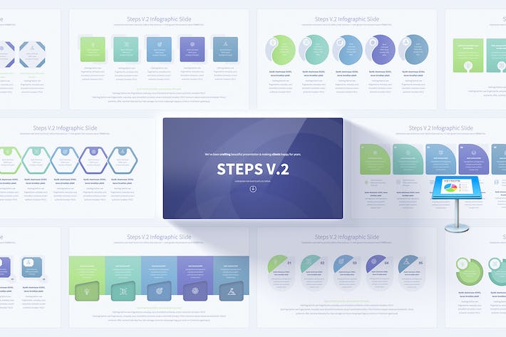 创意大桥步骤流程信息图表keynote模板 - 顶尖PPT