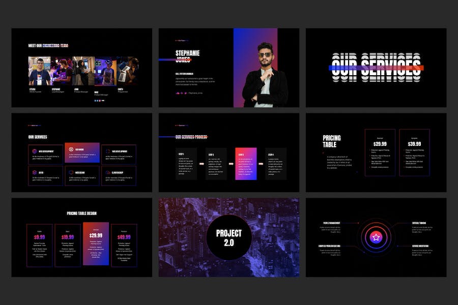 平滑动画数据图表keynote模板 - 顶尖PPT