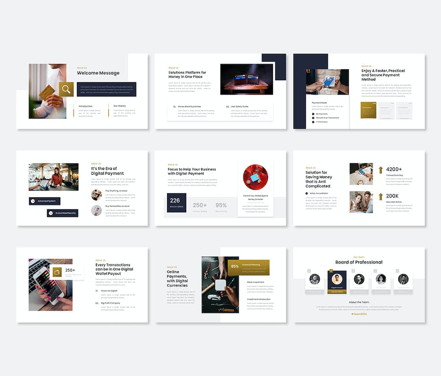 数字支付系统介绍PPT模板 - 顶尖PPT