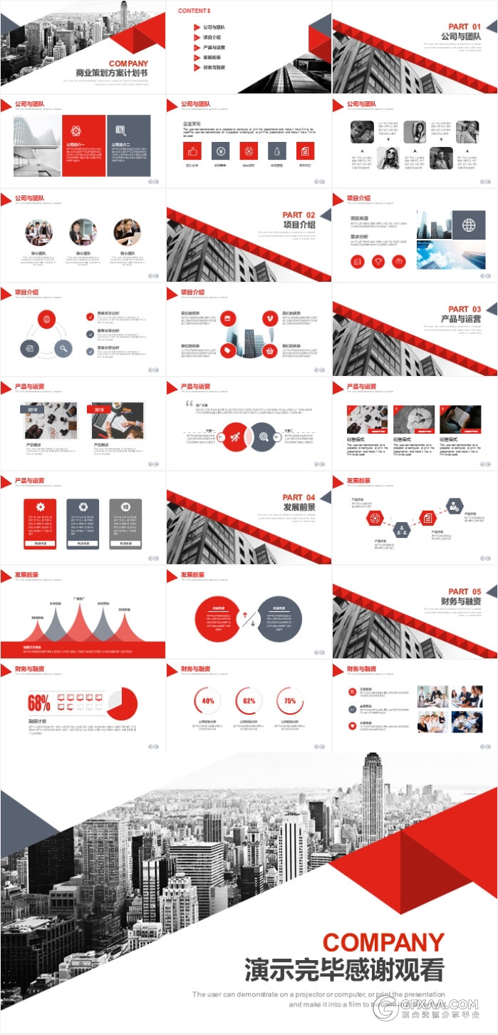 商业计划创业计划书项目融资PPT模板 - 顶尖PPT