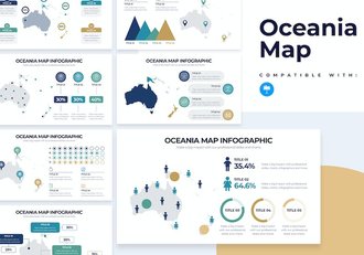 大洋洲地图keynote模板 - 顶尖PPT