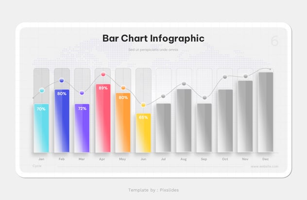 条形图数据统计信息图形PPT模板 - 顶尖PPT