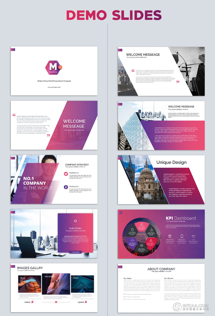 紫色渐变精美设计商务多用途PPT模板 - 顶尖PPT