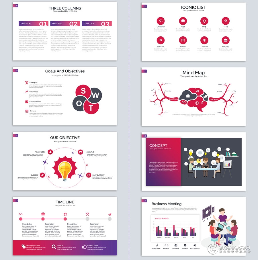紫色渐变精美设计商务多用途PPT模板 - 顶尖PPT